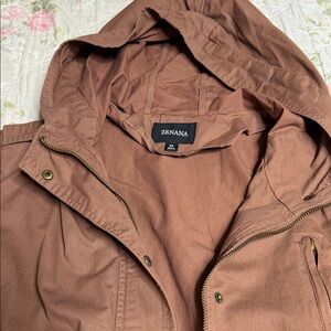 Zenana Outfitters Hooded vest in Rust Brown